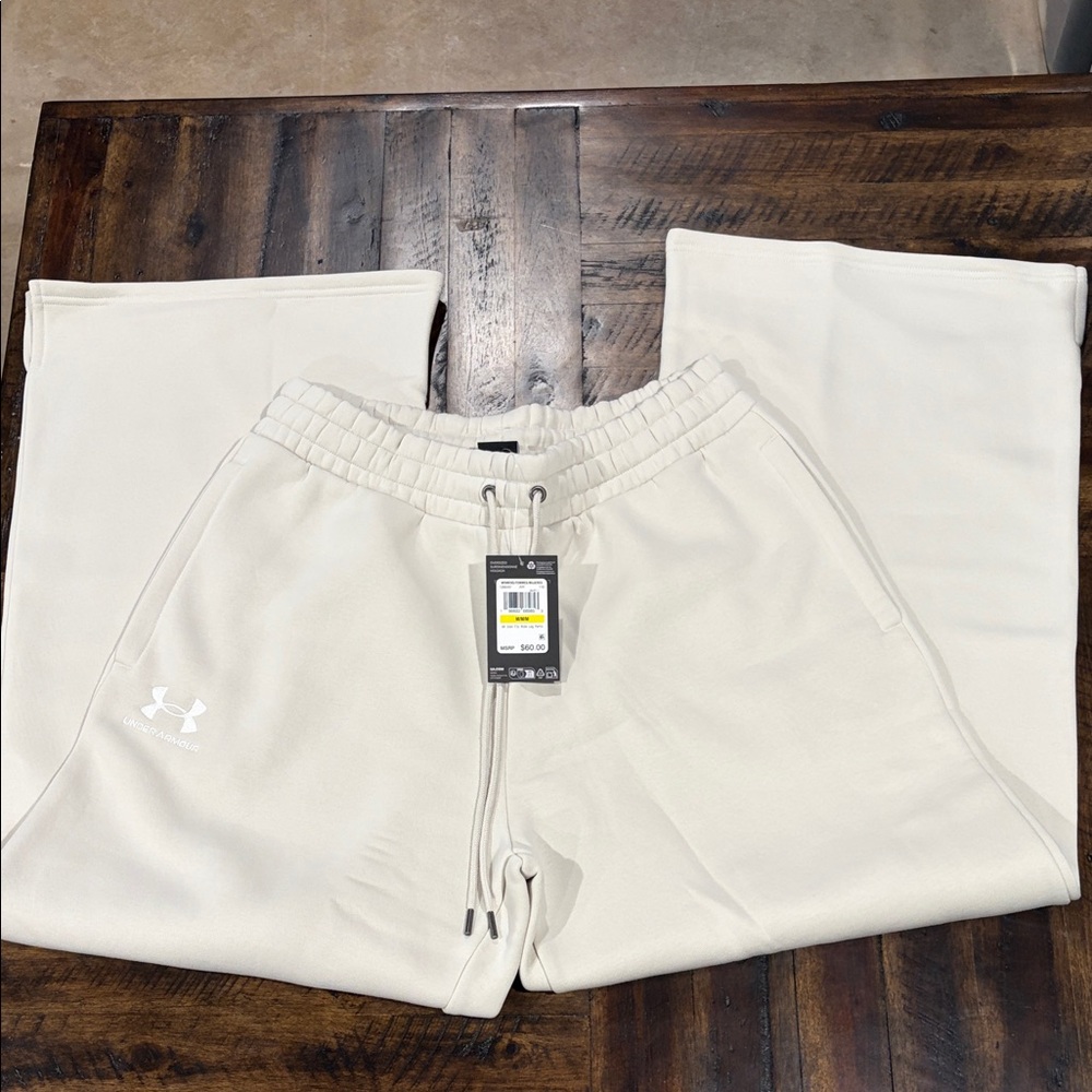 Under Armour Off-White Wide Leg Sweatpants